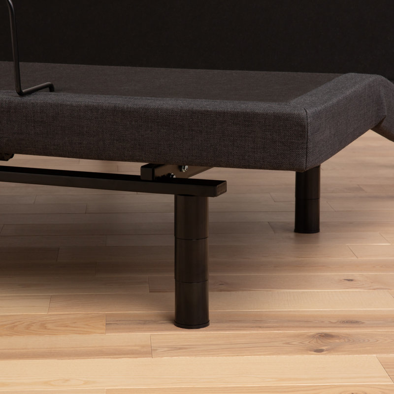 Charcoal Queen Adjustable Metal Frame Bed Base