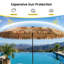 Parasol en chaume 13 pi style hawaïen