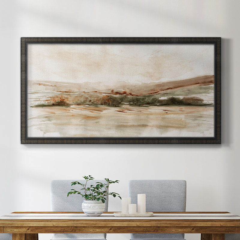 Toile encadrée d'automne de qualité supérieure avec hêtre, Toile encadrée noire à coins fermés, H 25 po x l 45 po x P 1 po