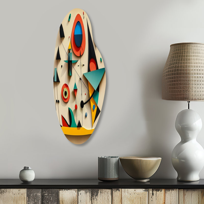 Art mural ludique en métal asymétrique, H 30 po x l 11 po