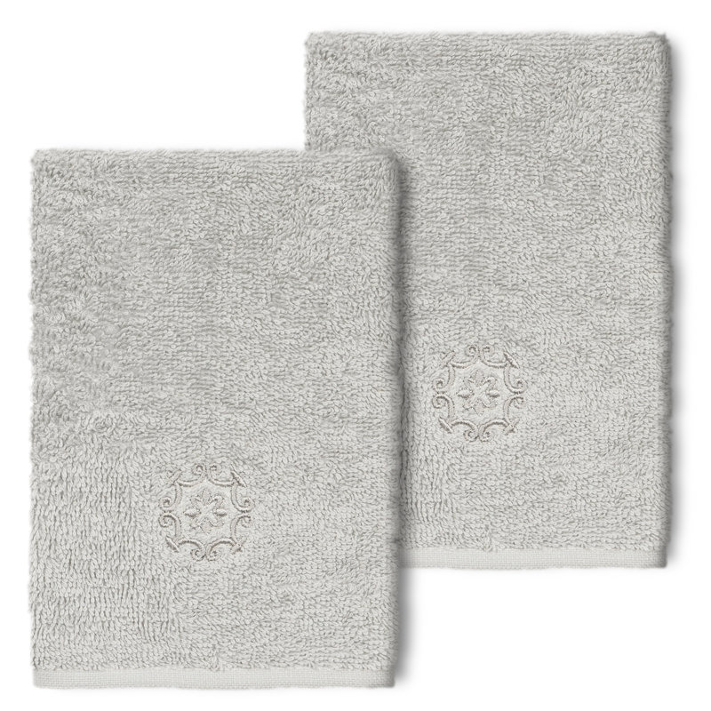 ALYSSA Turkish Cotton Washcloth, Light Gray