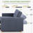 Meit 49"W Convertible Sleeper Sofa 3-In-1-996881234