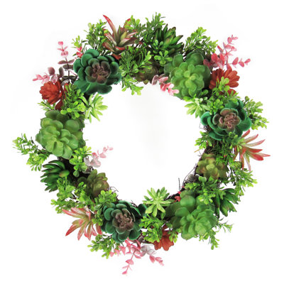 18" Mixed Succulent Wreath