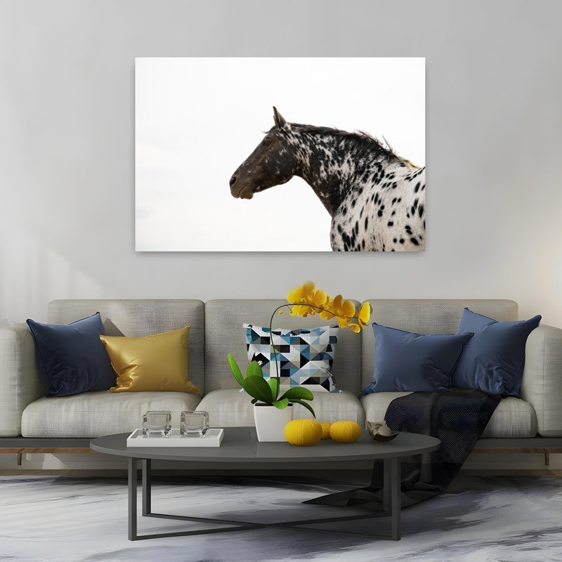 Art contemporain contemporain, paysage de cheval abstrait, H 40 po x l 60 po