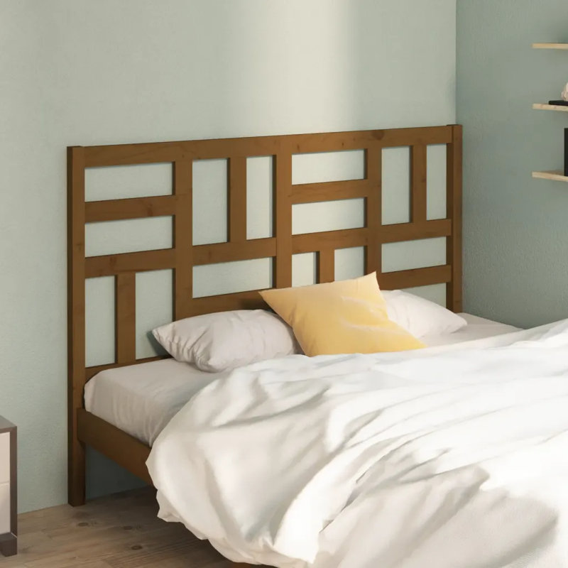 Menzel Solid Wood Headboard, 146 x 104 cm, Black