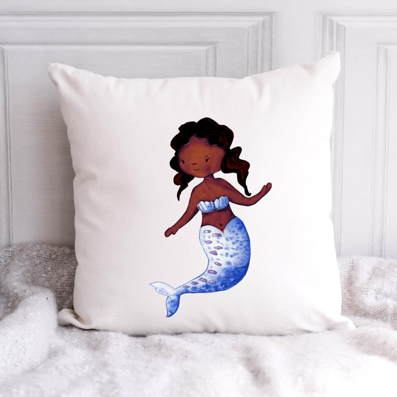 Nautical Sea Life_350 - Coussin décoratif en polyester, H 14 po x l 14 po