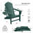  Cheryce HDPE Folding Adirondack Chair With Cup Holder-92316028
