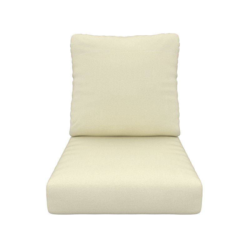 Amala Sunbrella® Outdoor Deep Seating Lounge Chair Seat/Back Cushion, Canvas Canvas Sunbrella® Canvas