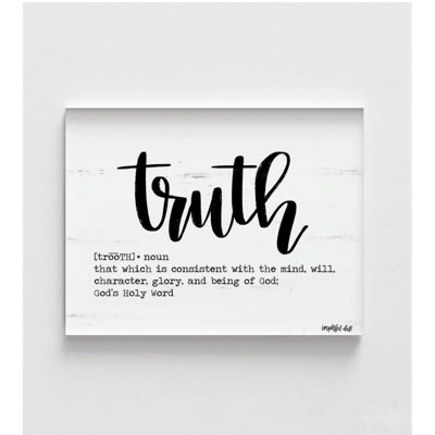 Truth, Framed Positive Poster, Dictionary Word Print, Modern Study Room Decor, Extra Large Minimalist Teen Bedroom Wall Art Poster