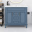 Meuble-lavabo 36 po avec lavabo supérieur, armoire de rangement moderne avec 2 portes à fermeture douce et 2 tiroirs-1053612034