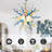 Hand Blown 6-light Sputnik Chandelier, Modern Linear Semi Flush Mount