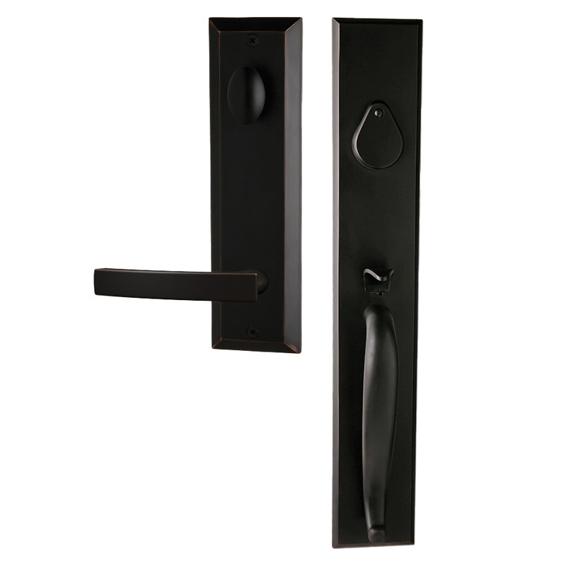 Bravura 980G-940 Dummy Charleston Handleset with Miramar Lever in Satin Nickel - R, Oil Rubbed Bronze, Left