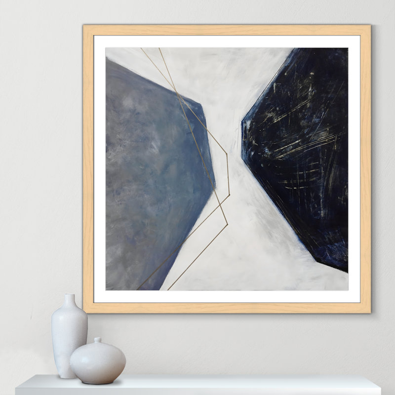 «Octagon Abstraction I Print» par Casa Fine Arts, Encadré naturel, H 42,5 po x l 42,5 po