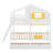 Vandenbosch Twin over Twin House Bunk Bed with Drawers by Harper Orchard-1732534046