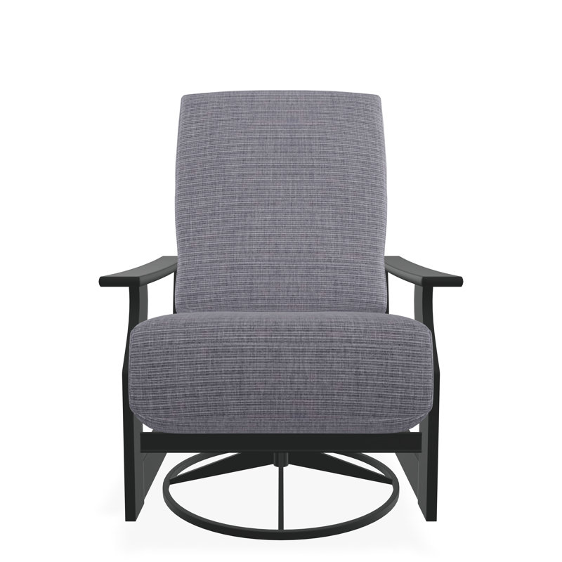 Chaise berçante pivotante en polymère St. Catherine, Graphite, Bois de frêne prouvé