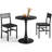 3-Piece Round Dining Table Set, Industrial Style Small Kitchen Table And Chairs For 2-1996500202