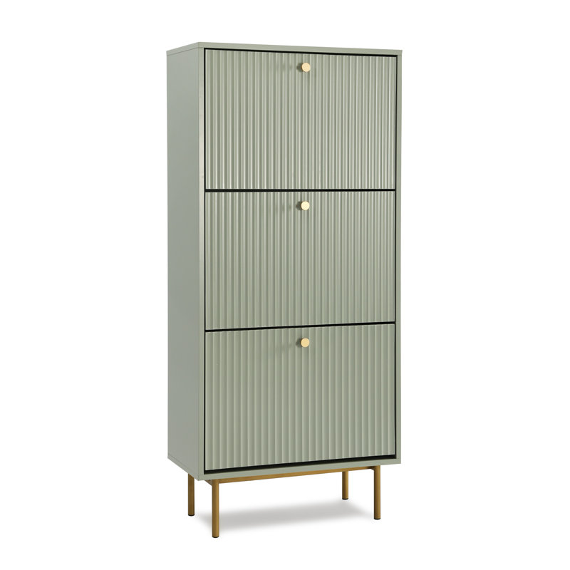 18 Pair Shoe Rack, Green