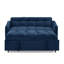 Lit escamotable avec dossier réglable, ports, revêtement en velours bleu pour une vie compacte et confortable, canapé-lit 47 po x 53 po x 31 po, 69 po x 45 po x 16,5 po-1894318183