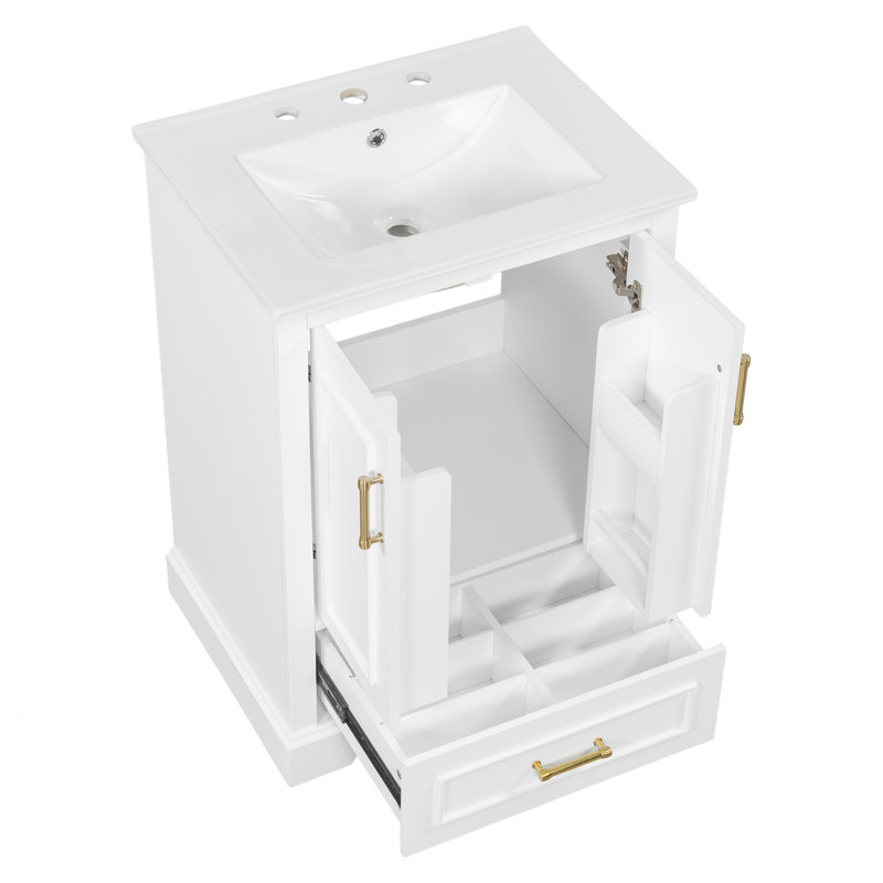 24"Bathroom Vanity with Sink, White