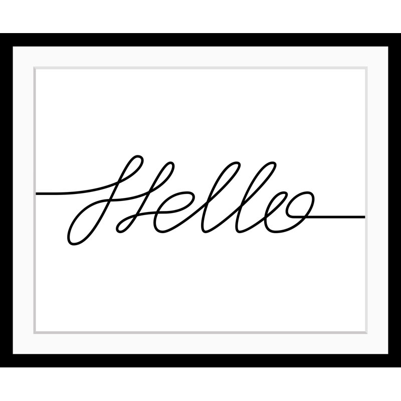 Hello - Single Picture Frame Print, 60 cm H x 50 cm W