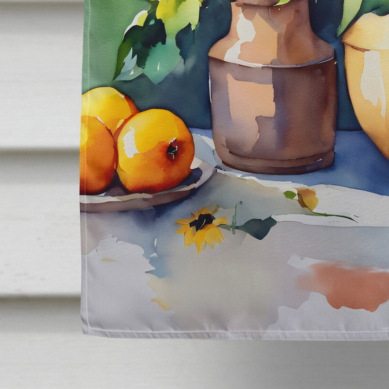Tournesols dans le drapeau de la maison à l'aquarelle