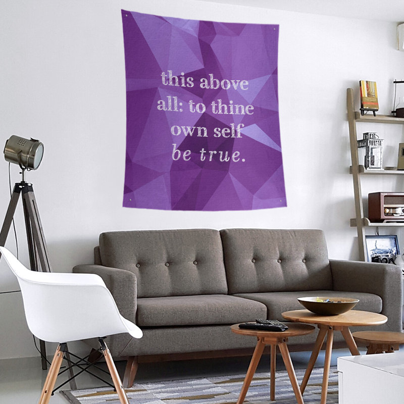 Tapisserie en polyester en faux gemme, H 27,5 po x l 37,5 po, Améthyste
