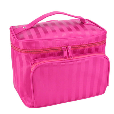 Portable Makeup Organizer Waterproof Large Capacity Toiletry Travel Bag Cosmetic Case with Mirror