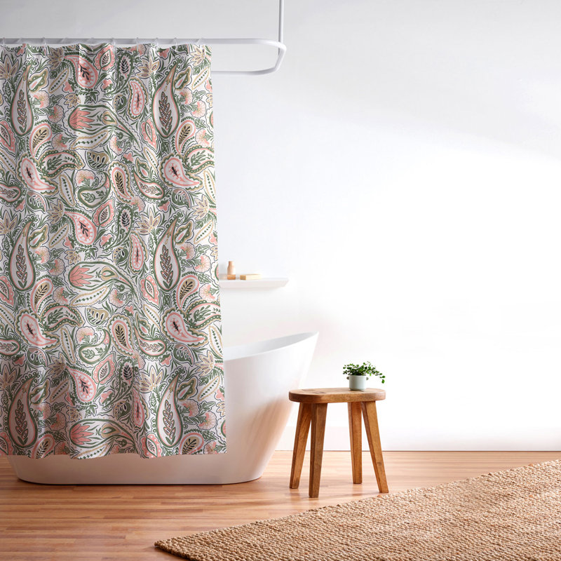 Rideau de douche Marta Barragan Camarasa, Green Floral 13