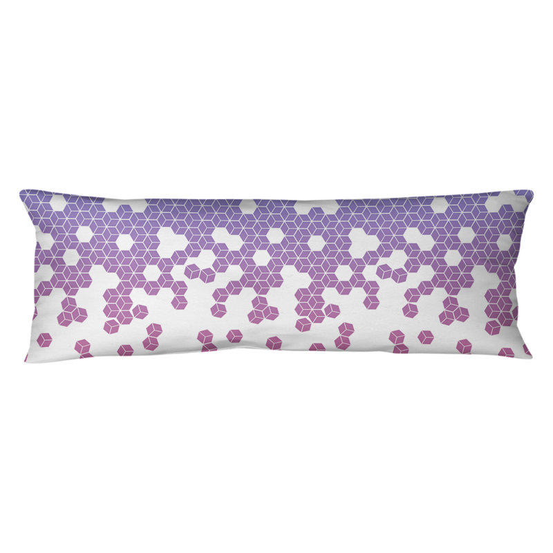 Coussin lombaire en cube culbuté, Bourre en polyester, Bleu / Rose