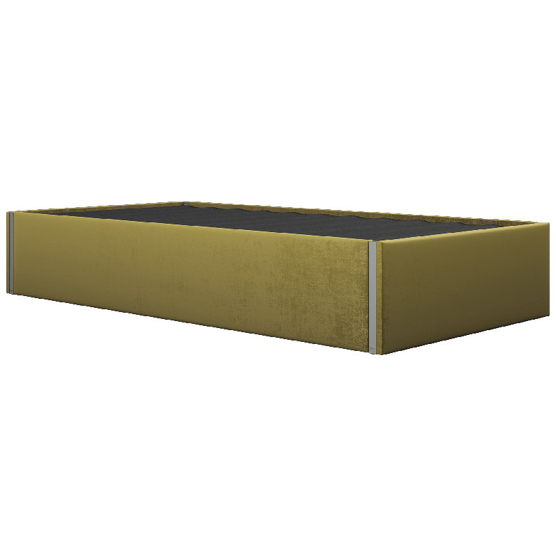 Sapan Upholstered Bed, Velvet Olive Moss, Twin