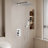 1-Spray Patterns 11.8 In. Wall Mount Dual Fixed And Handheld Shower Head With 1.8 GPM In Chrome