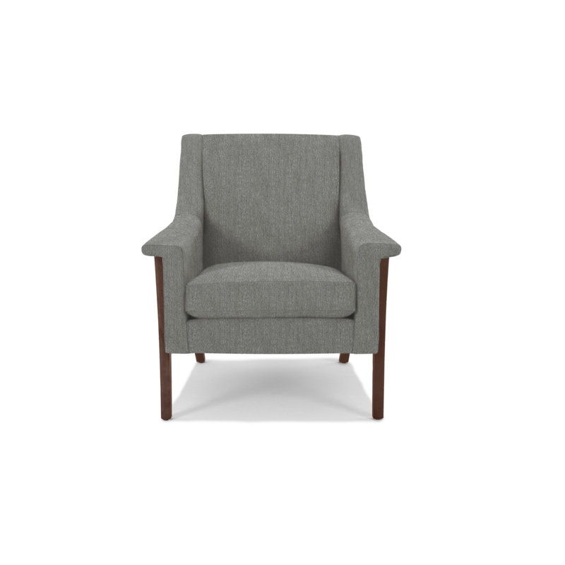 Fauteuil Arlo, Noyers, Mélange de polyester pierre