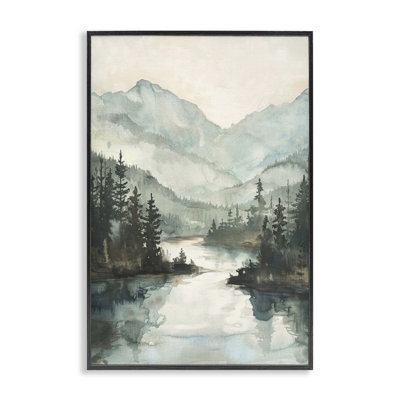  «Mountain River View», art de la giclée encadrée par LSR Design Studio