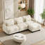 Canapé modulaire en L avec repose-pieds mobile Chenille-274970056