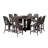Zoko Counter Height Dining Table Set, Polyester, Wood-111934039-111934040