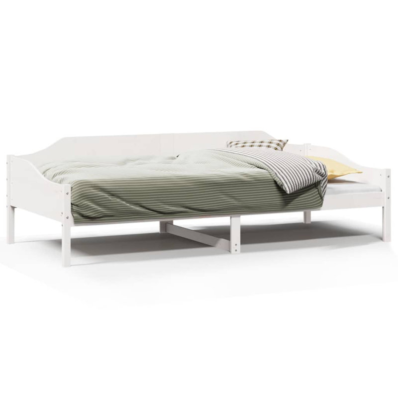 Solid Wood Bed, European Single (90 x 200cm), White