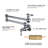 Brass Wall Mount Pot Filler with 2-Aerators and Brass Valve, Double Handle Kitchen Faucet-85051035
