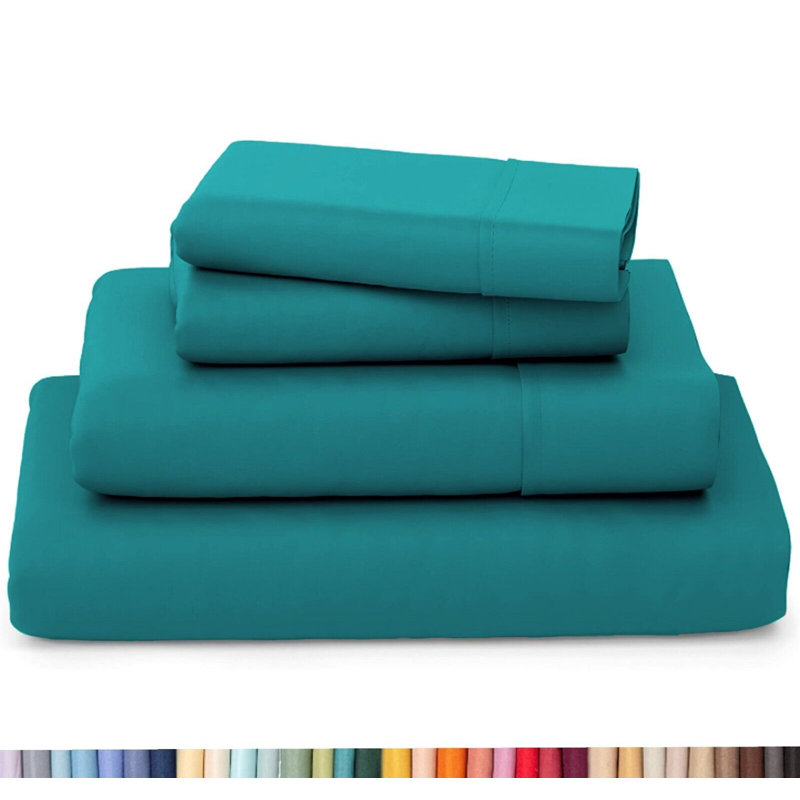 Ultra Soft Bamboo Sheet Set - 4 Pc Set - Wrinkle Resistant - Cooling Sheets with Deep Pockets, Teal