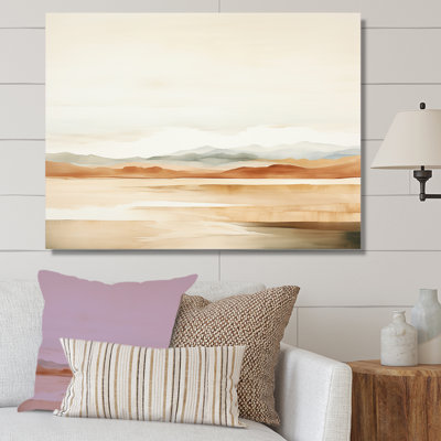 " Minimalism Beige Mountain Horizon "