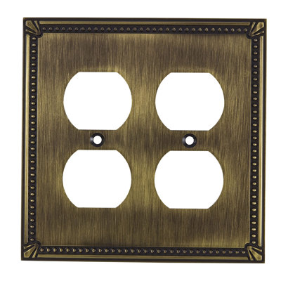 Plaque murale quadruple prise double 2 prises