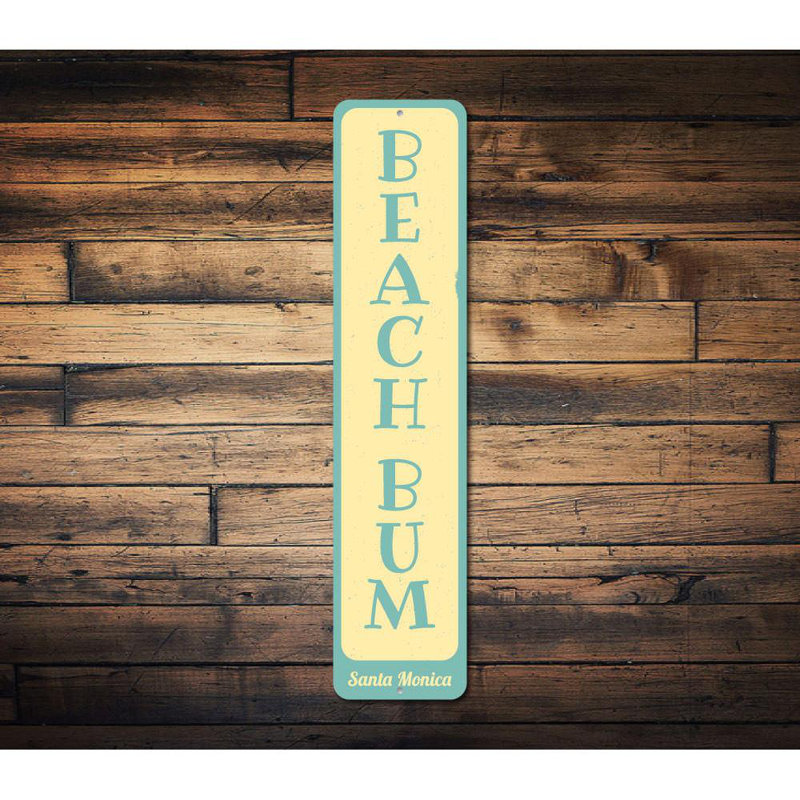 Plaque de plage en aluminium sur mesure, H 4 po x l 18 po x P 0,04 po