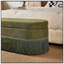 Banc ovale rembourré avec rangement rabattable et pieds robustes-2322970