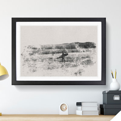 Two Surfers - Picture Frame Graphic Art