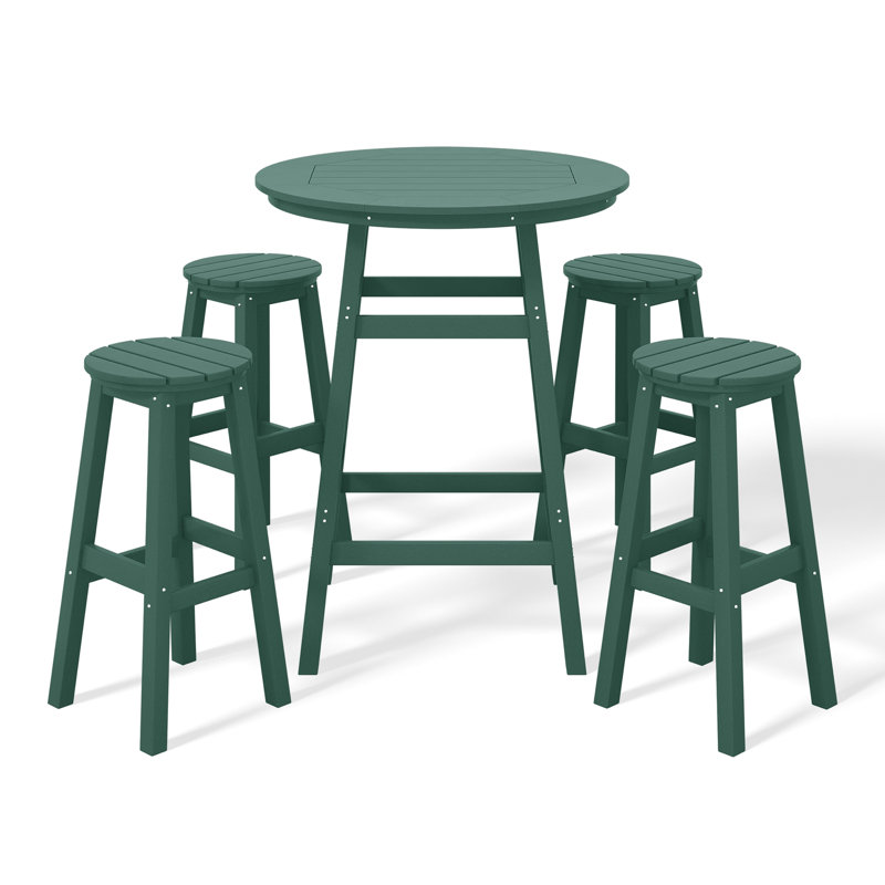 Laguna 5-Piece Round Bar Set, Green