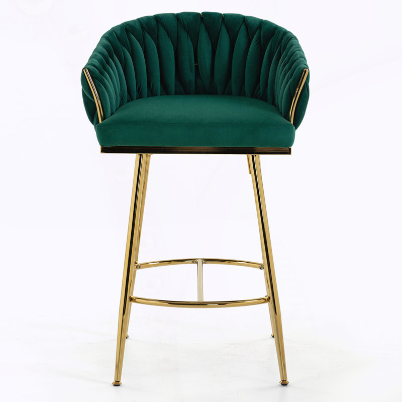 Tabourets de bar 26 po, Green/Gold
