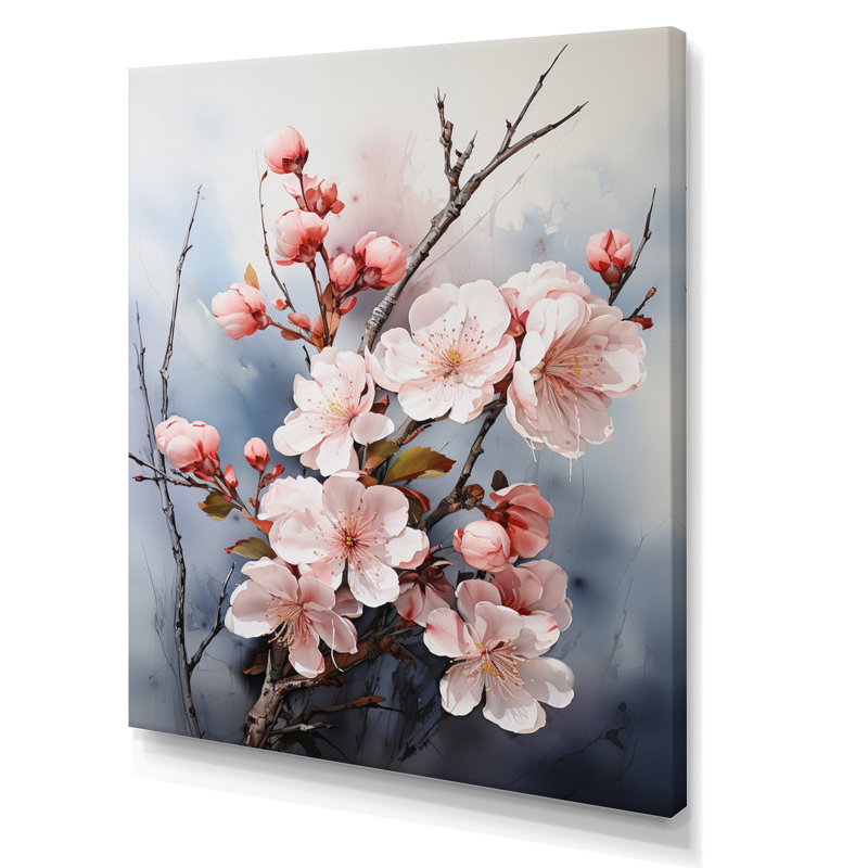 «Vittore Pink Blossoms Ethereal Delicacy I», reproduction, H 20 po x l 12 po x P 1 po, Toile tendue