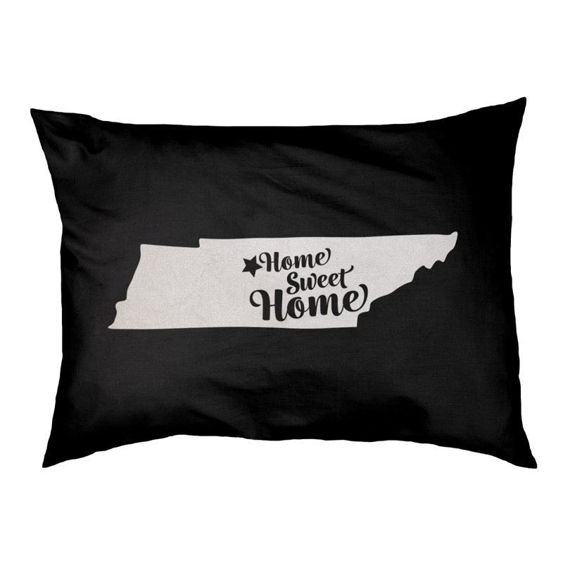 Coussin stylisé pour la maison Nashville, Petit (L 18 po x l 28 po), Noir