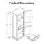 Armoire de rangement autoportante 64,9 "avec porte en verre, tablette réglable et 1 tiroir-960843025