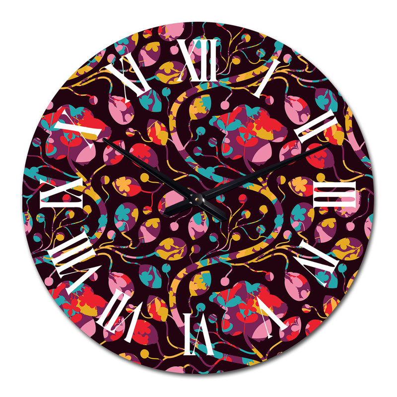 Horloge murale rouge et orange, Moyen