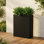 Jardinières rectangulaires en métal pour plantes d'extérieur
